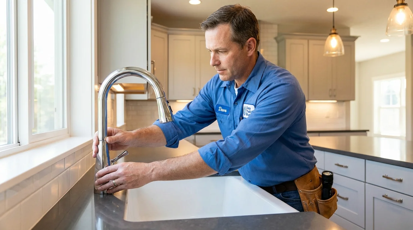Kitchen faucet installation by Johns Plumbing LLC in Pearland